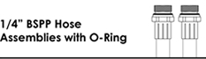 1/4 Hose Assemblies with O-Ring