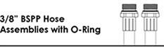 3/8 BSPP Hose Assemblies with O-Ring