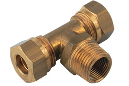 Tee, Male Stud Branch - BSPT x Tube