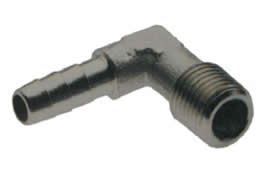 Elbow Male Thread BSPP x Hose Tail Nickel Plated