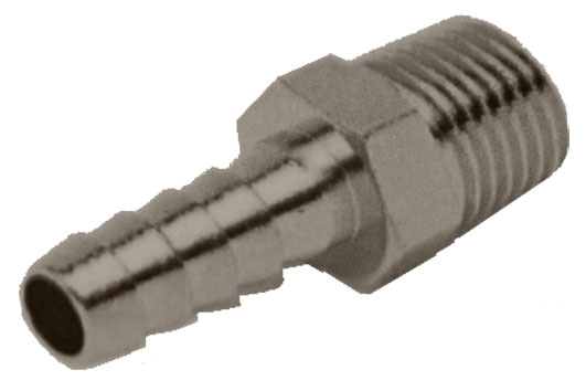 Nickel Plated Brass Hose Tail - BSPT