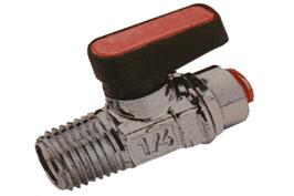 Mini Ball Valve Brass - Male BSPT x Push-In