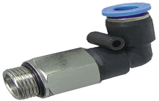 Male Stud Swivel Elbow Extended BSPP