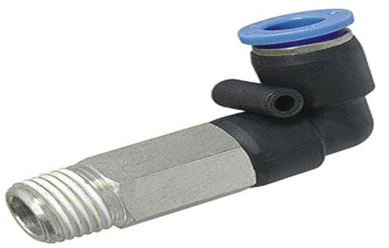Male Stud Swivel Elbow Extended BSPT